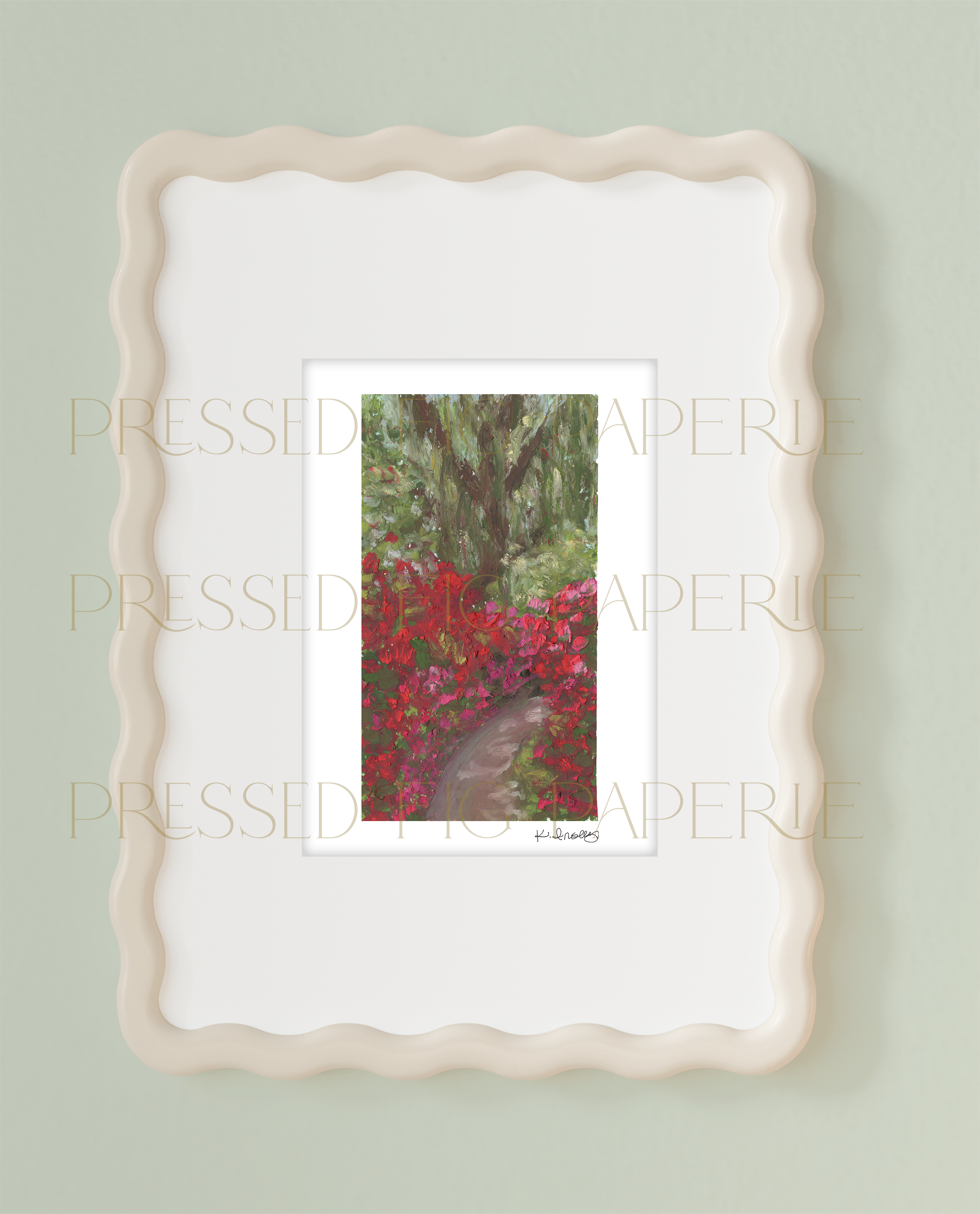 Azalea Path | Oil Pastel Fine Art Print