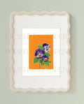 Pensées | Original Fine Art Oil Pastel Painting | Lyme Disease Awareness
