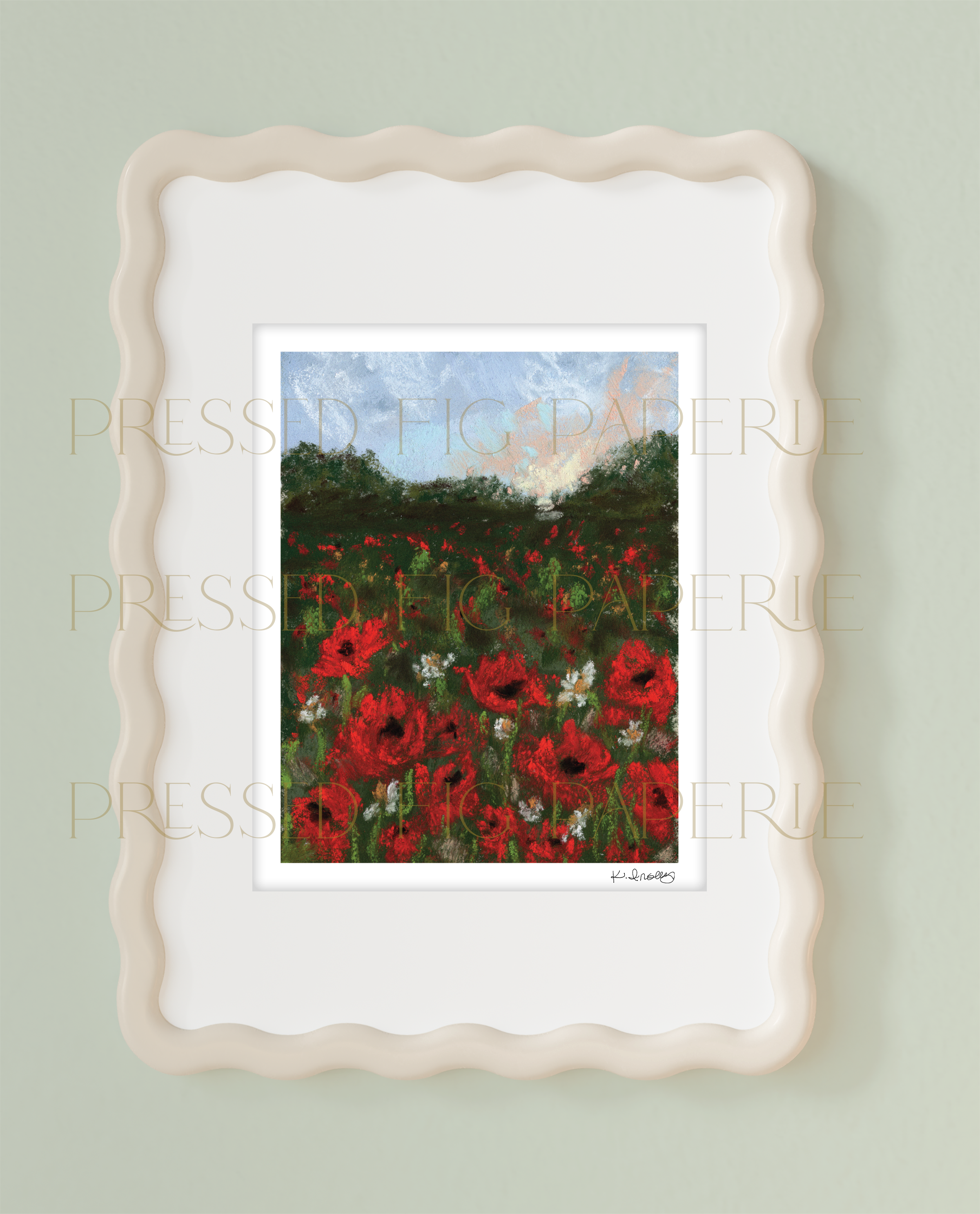 Field of Poppies No. 01 | Soft Pastel Fine Art Print