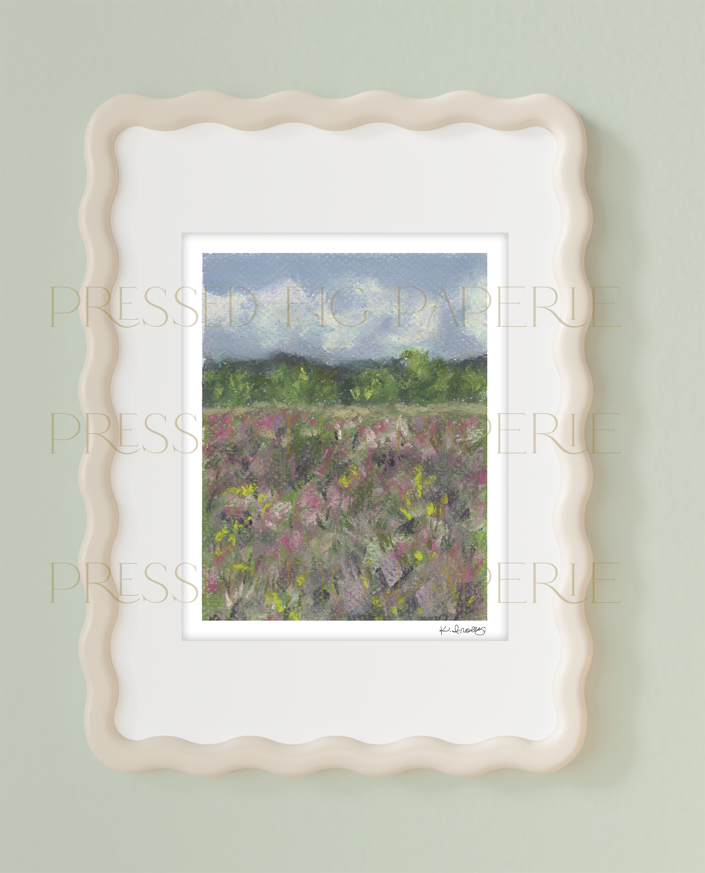 Wildflower Field in Spring | Soft Pastel Fine Art Print